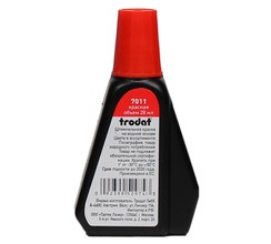 TRODAT 7011 (28 мл) - красная штемпельная краска для бумаги и картона